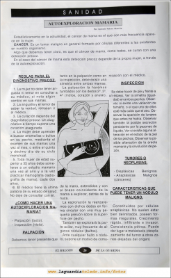 Primer número de "El Balcón de La Guardia" aparecido en el otoño del 1995. Pág.26
Palabras clave: el balcon de la guardia