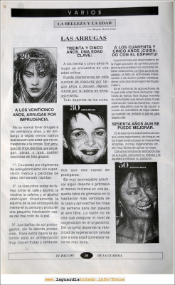 Primer número de "El Balcón de La Guardia" aparecido en el otoño del 1995. Pág.30
Palabras clave: el balcon de la guardia