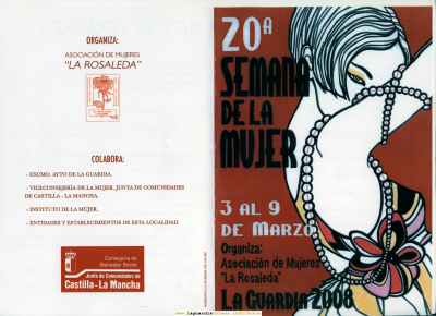 Portada del programa de mano de La Semana de la Mujer 2008 (3-9 Marzo)
