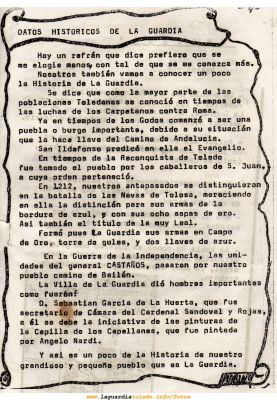 La Veleta número 0 - Página  6
[img]http://www.laguardiatoledo.info/visualizador/imgs/libro_ico.gif[/img][url=http://www.laguardiatoledo.info/visualizador/laveleta/][color=red][b]HOJEAR[/b][/color][/url]
Palabras clave: veleta