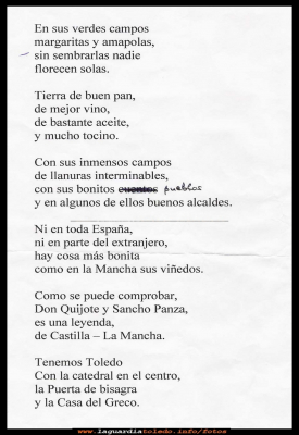 poesia de Nati cabiedas
Poesía de Nati Cabiedas, publicada  en el Certamen Literario del proyecto  Alegría, de la diputación de Toledo.  
Pagina 2 de 4
Palabras clave: Certamen literario del proyecto alegria