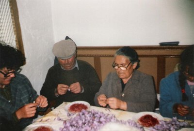 Pelando rosa
Hubo una época en La Guardia que los agricultores también sembraban azafrán, ese condimento tan preciado en las cocinas.
En esta foto, vemos como después de la cogida de la rosa del azafrán, se procedía a su monda y a sacarle esos pequeños hilos rojos tan preciados.
Palabras clave: pelando la rosa del azafrán
