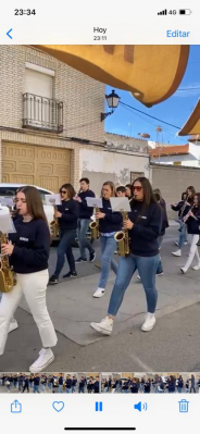 Santa Cecilia
Pasacalles de nuestra banda municipal celebrando Santa Cecilia, patrona de los músicos 26-11-22
