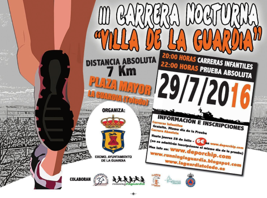 III Carrera nocturna
Más información en www.deporchip.com. Tienes hasta el 28 de julio para apuntarte.
