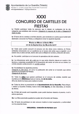 CONCURSO DE CARTELES 2017
Bases para el concurso de carteles de este año 2017
