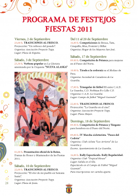 PROGRAMA DE FIESTAS 2011
