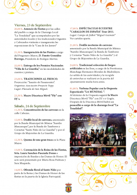 PROGRAMA DE FIESTAS 2011
