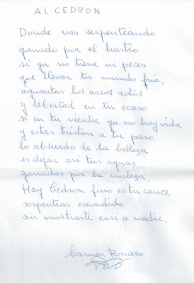 Poesía al río Cedrón de Carmen Roncero
Palabras clave: poesia rio cedron