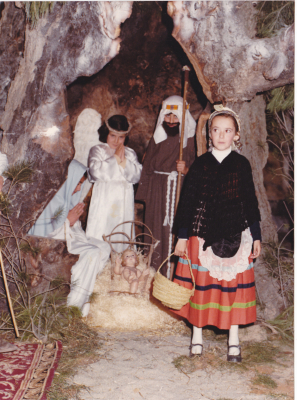 Belén viviente.
Navidad del 80.
Palabras clave: belen, montse, navidad