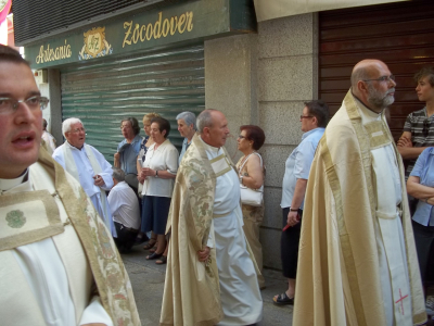 Don Marcelino Casas
Durante la procesión de Corpus Crhisti, en Toledo, por la calle Comercio camino de la plaza de Zocodover

