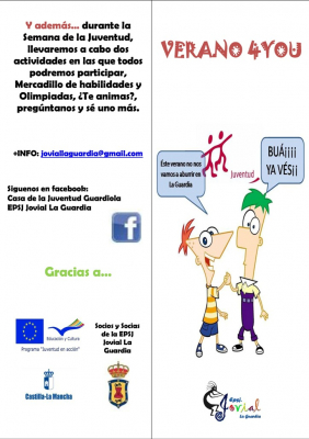 Actividades Verano casa de la Juventud
