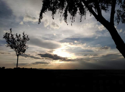 Puesta de sol desde el paseo del norte el 16 de octubre

