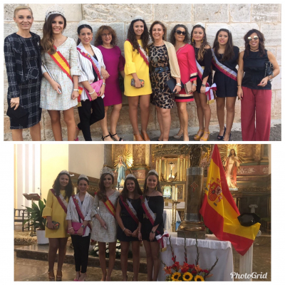 Fiestas 2017
Reina y damas 2017 con sus maravillosas  madres  el día 12 de octubre en la fiesta del Pilar
